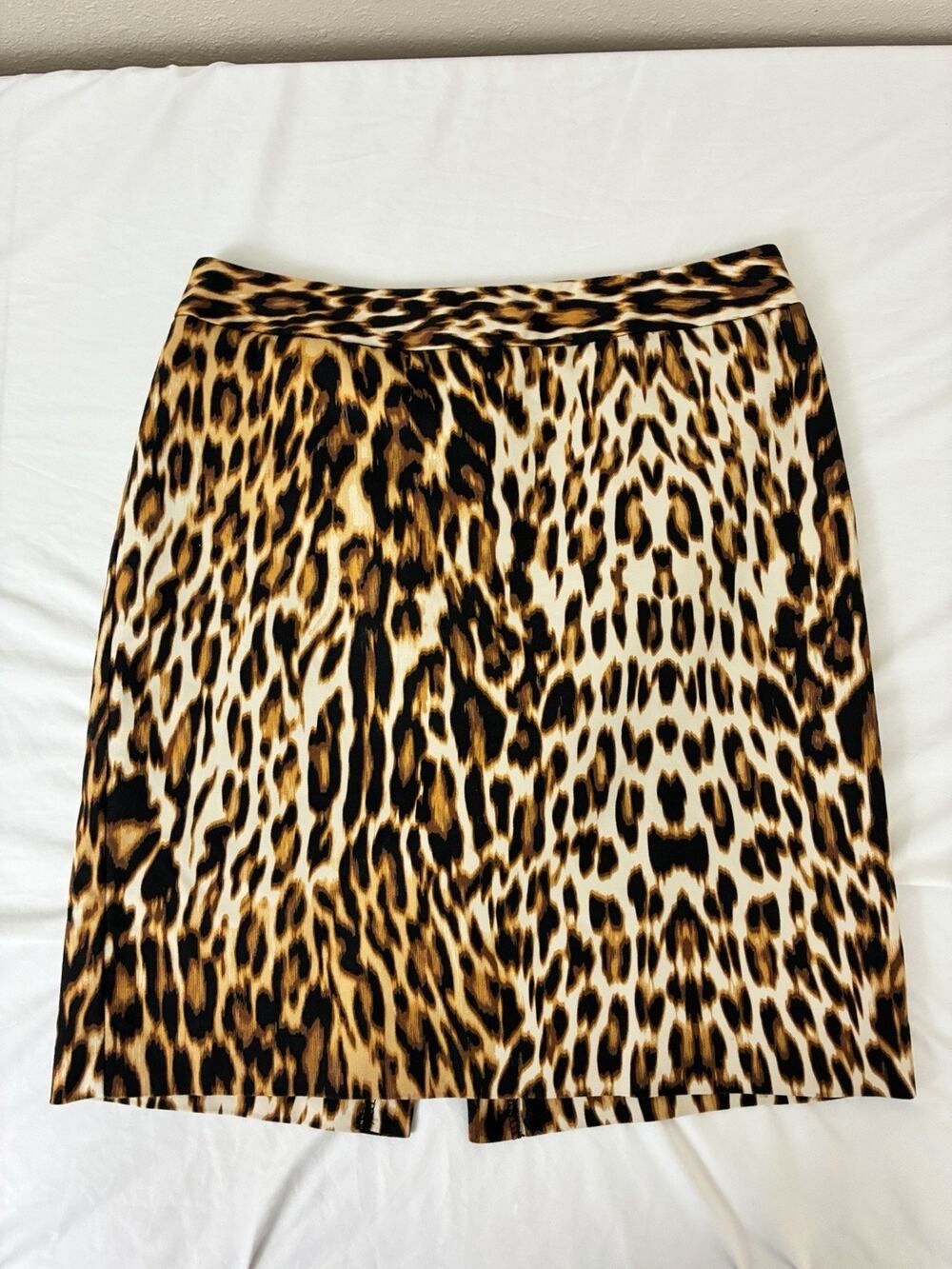 Worthington Straight Pencil Skirt 4 Leopard Animal Print Office Siren Mob Wife